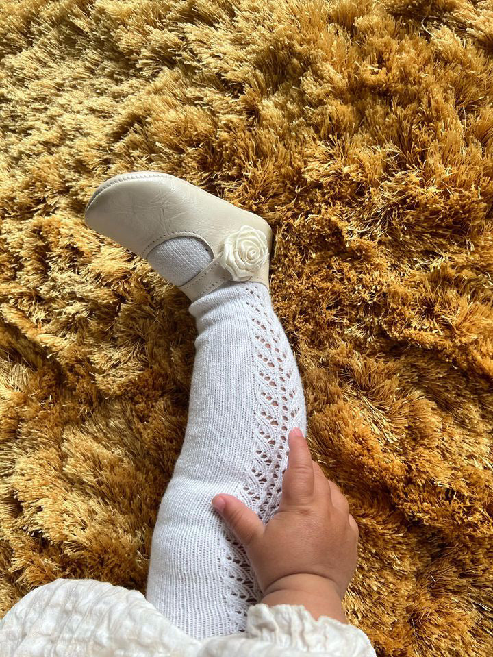 Medias Calado Lateral Blanco - Condor