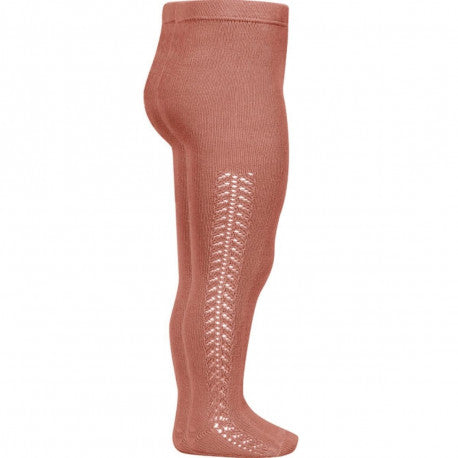 Side openwork mailliot terracotta