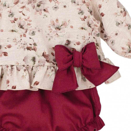 Setje blouse met broekje donkerrood