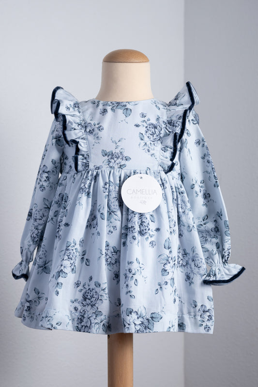 Blauwe bloemen jurk