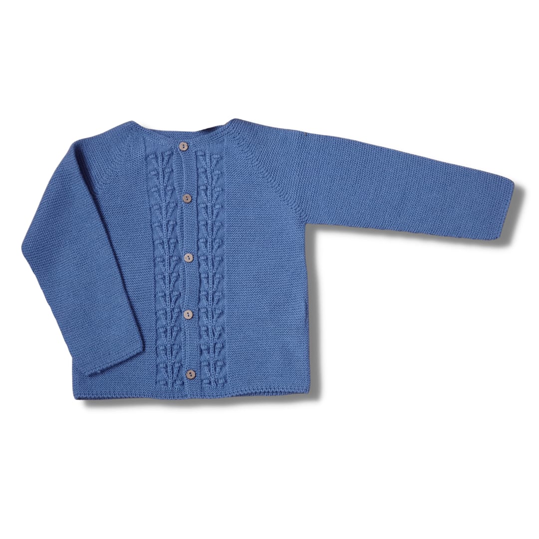 Gebreid vestje blauw