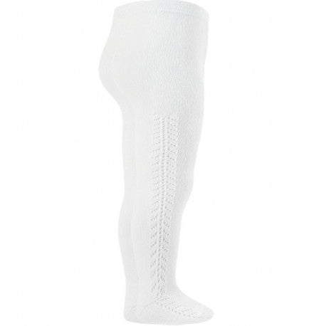Side openwork mailliot wit